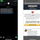 You can see what the scam text looks like on the left, and the web page you get sent to if you click the link on the right.